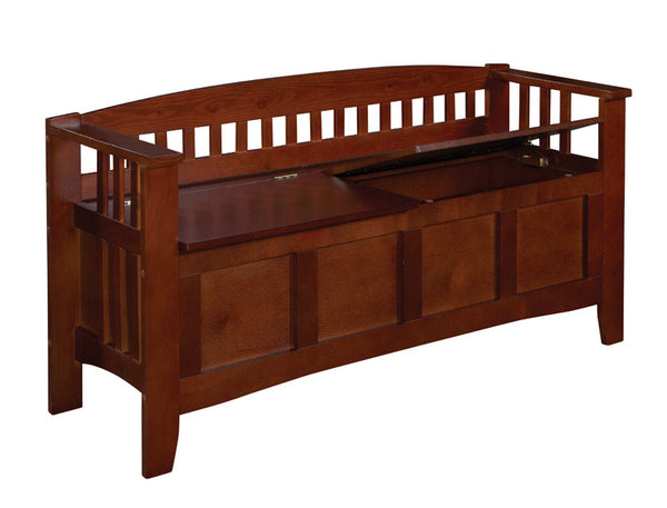 Mesa auxiliar tradicional de Linon Home Decor, 25,25 pulgadas de alto x 50 pulgadas de ancho x 17 pulgadas de profundidad, color marrón