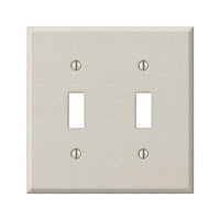 Amerelle Contractor Metallic 2 gang Stamped Steel Toggle Wall Plate 1 pk