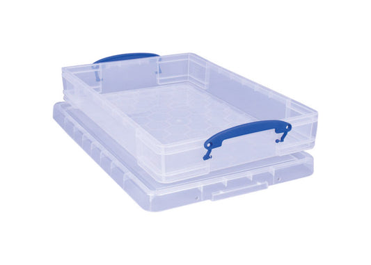 Really Useful Box 4-7/16 in. H x 14 in. W x 18 in. D Stackable Storage Box (Pack of 4)