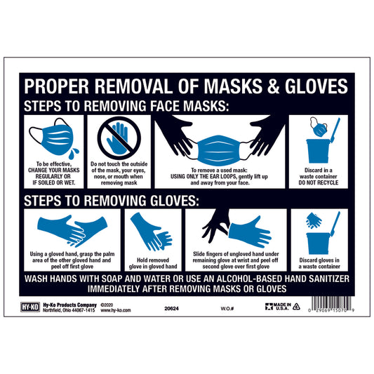 Hy-Ko English Black Health Safety Sign 8.5 in. H x 12 in. W
