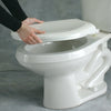 Mayfair  Round  White  Vinyl  Cushioned Toilet Seat