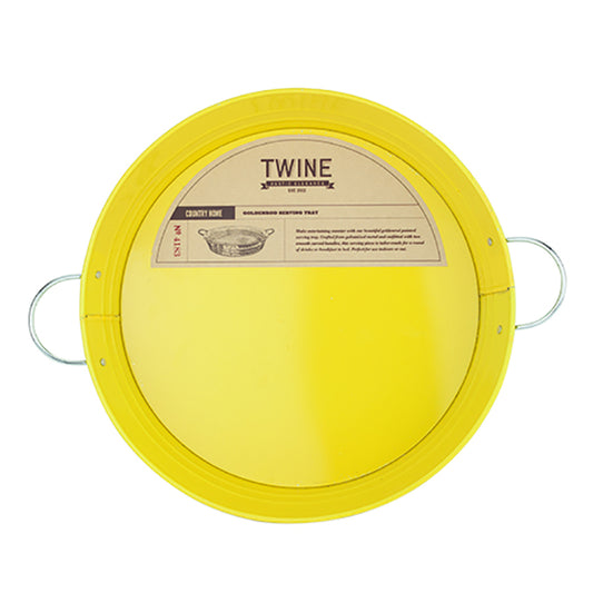 TWINE Country Home Yellow Metal Serving Tray (Pack of 6)