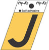Hy-Ko 1-1/2 in. Black Aluminum Letter J Self-Adhesive 1 pc. (Pack of 10)