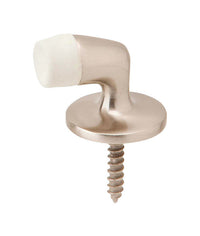 Ives by Schlage 2-1/2 in. W X 1-1/4 in. L Brass Satin Nickel Door Stop Mounts to floor