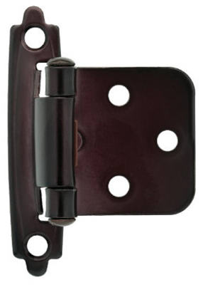 Oil-Rubbed Bronze Self-Closing Overlay Hinges, 2-Pk.