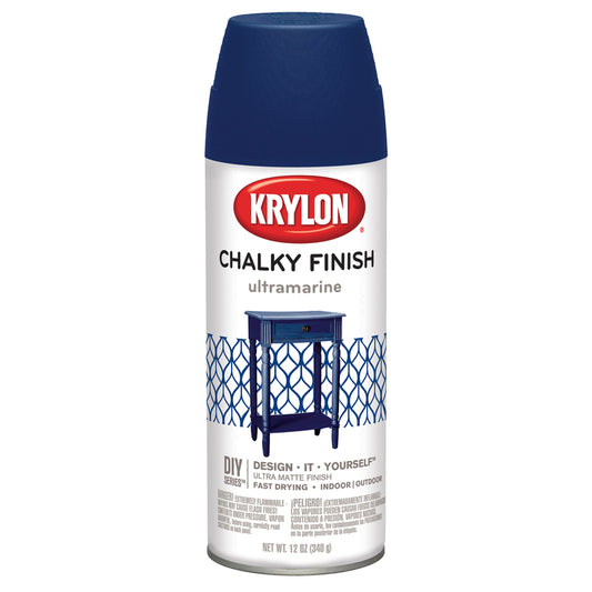 Krylon K04109000 12 Oz Ultra Marine Chalky Finish Spray Paint (Pack of 6)