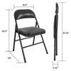 Cosco Black Vinyl Folding Chair 1 pk