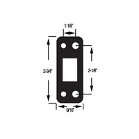 820050-690 2-3/4" x 1-1/8" RC Deadbolt Security Strike - Dark Bronze