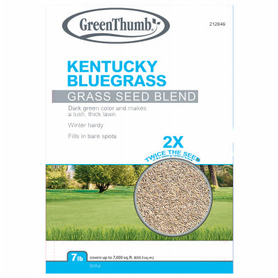 Mezcla de semillas de Kentucky Bluegrass, 7 libras, cubre 3500 pies cuadrados.