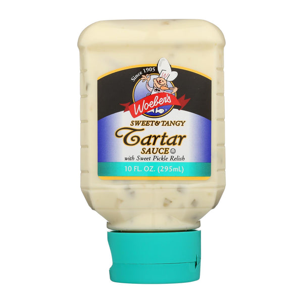Woeber's Sweet and Tangy Tartar Sauce with Sweet Pickle Relish - Case of 6 - 10 oz.