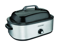 Proctor Silex Polished Chrome Black Aluminized Steel 18 qt Electric Roaster 9.8 in.   H X 17.4 in.