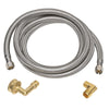 Homewerks 3/8 in. Compression in. X 3/8 in. D Compression 48 in. Braided Stainless Steel Dishwasher