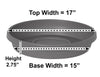 Bloem Terra 2.75 in. H X 17 in. D Resin Tray Charcoal