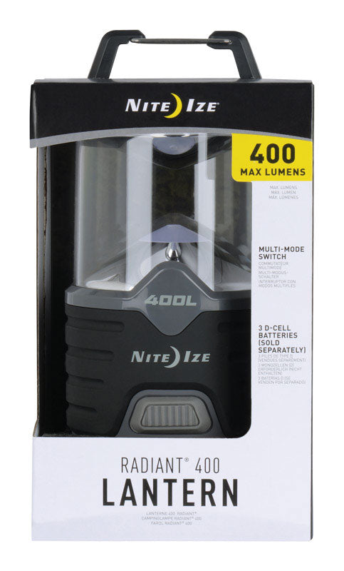 Nite Ize Radiant 400 lumens Black/Gray Lantern (Pack of 2)