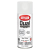 Krylon  Dual  Satin  Paint + Primer Spray Paint  12 oz. White (Pack of 6)