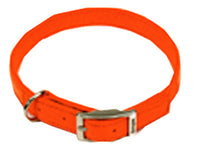 Dog Collar, Safety Orange, 1 x 20-In.
