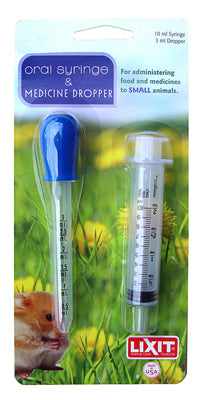 Combo de gotero y jeringa para medicamentos para mascotas, 3/10 ml