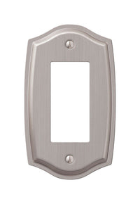 Amerelle  Sonoma  Brushed Nickel  1 gang Stamped Steel  Rocker  Wall Plate  1 pk