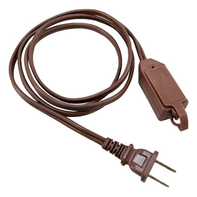 Extension Cord, 16/2 SPT-2, Brown, Polarized Cube Tap, 6-Ft.