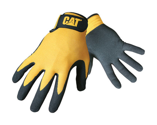 CAT Men's Indoor/Outdoor Palm Work Gloves Yellow XL 1 pair