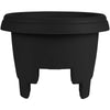 Bloem 9 in. H X 12 in. D Plastic Rim Deck Rail Planter Black