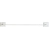 Decko White Towel Bar 18 in. L Steel
