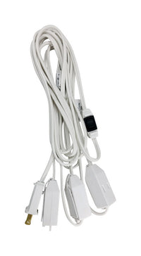 Projex Christmas Tree 15 ft. L White Extension Cord w/Switch 18/2