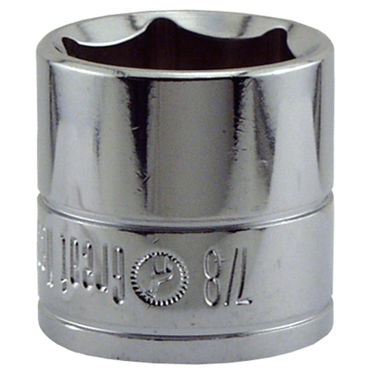 Great Neck 7/8 in. X 3/8 in. drive SAE 6 Point Standard Socket 1 pc