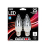FEIT Electric CA10 E26 (Medium) LED Bulb Warm White 25 Watt Equivalence 2 pk (Pack of 6)