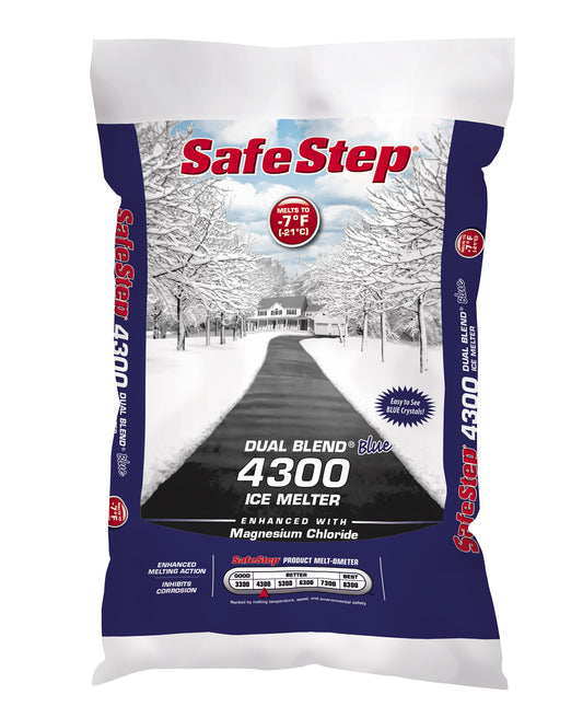 Safe Step 51121 20 Lb Poly Bag Safe Step 4300 Dual Blend Blue Ice Melter
