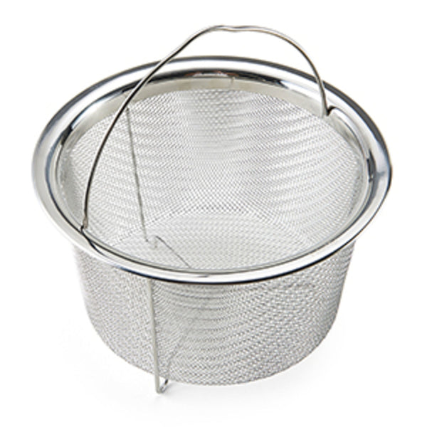 Mesh Steamer Basket, Stainless, Extra-Deep, 6-8-Qt.