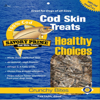 Savory Prime Cod Skin Fish Grain Free Treats For Dogs 8 oz 1 pk