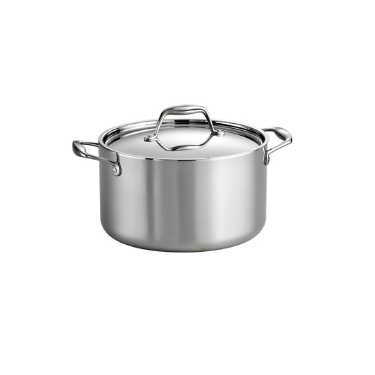 Tri-Ply Clad 6 Qt Covered Stainless Steel Sauce Pot