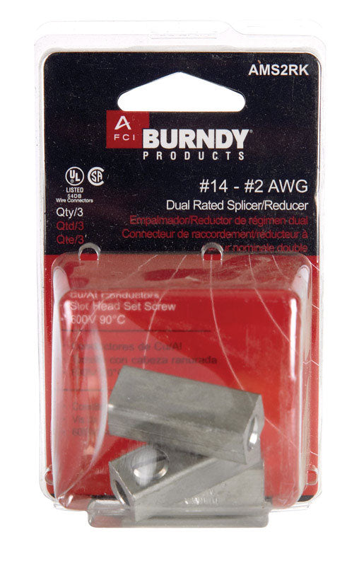Burndy  Cable Splicer/Reducer  3 pk