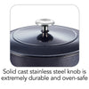 5.5 Qt Enameled Cast-Iron Series 1000 Covered Round Dutch Oven - Dark Blue