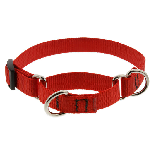 Lupine Pet  Basic Solids  Red  Red  Nylon  Dog  Collar