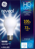 GE reveal HD+ 72 watts A19 LED Bulb 1120 lumens Soft White A-Line 100 Watt Equivalence (Pack of 12)