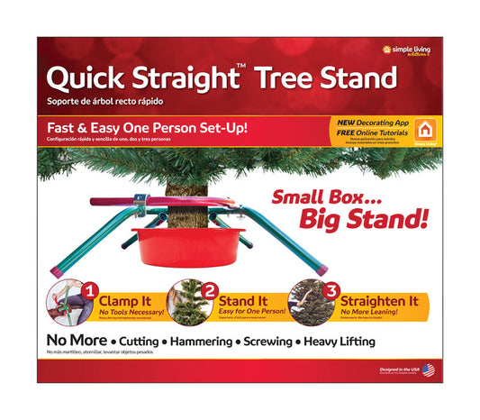 Simple Living  Quick Straight  Steel  Christmas Tree Stand  10 Maximum Tree Height (Pack of 4)