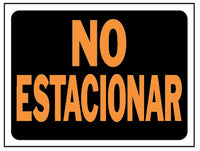 Hy-Ko Spanish Black Informational Sign 9 in. H x 12 in. W (Pack of 10)