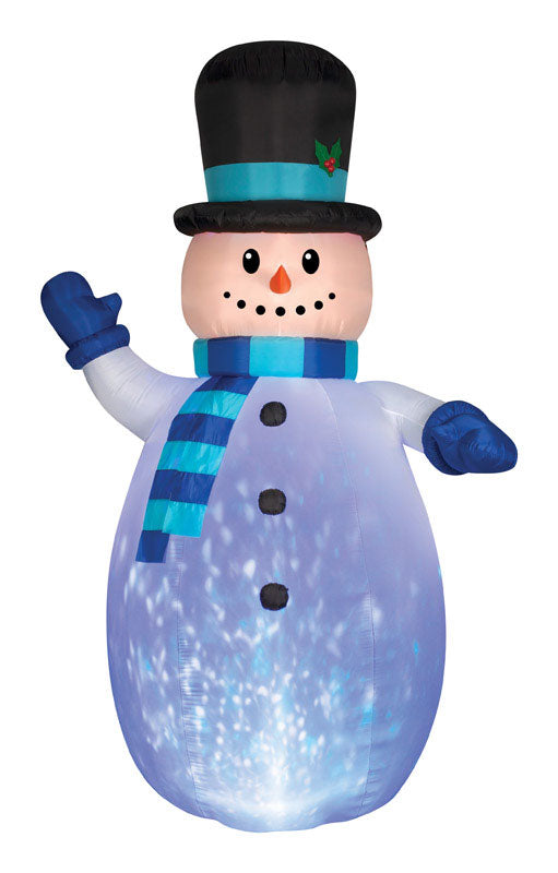 Gemmy Industries Airblown Kaleidoscope Snowman Christmas Decoration Multicolored Nylon 24.41 in