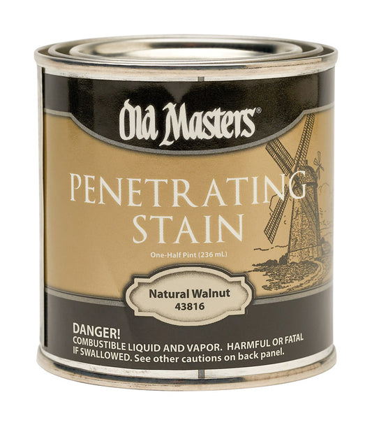 Old Masters Semi-Transparent Natural Walnut Oil-Based Penetrating Stain 0.5 pt (Pack of 6)
