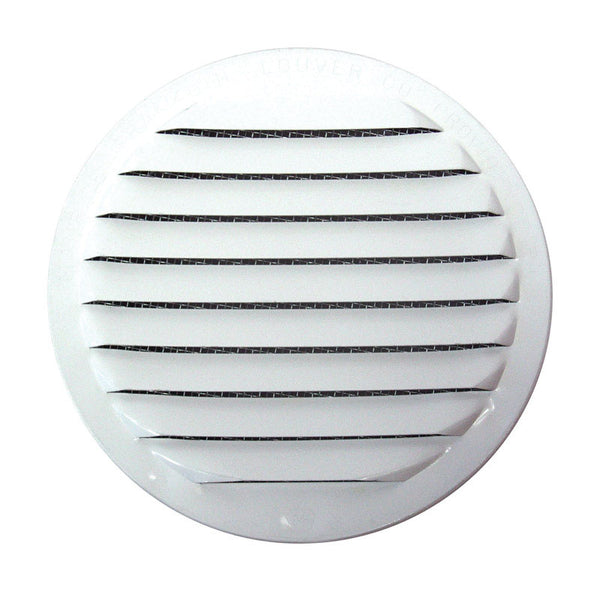 Rejilla de ventilación Maurice Franklin de 6 pulg. de ancho x 6 pulg. de largo, de aluminio blanco brillante