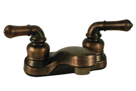Lavatory Faucet 4" Plastic Lavatory W/ Tpt Hdls Oil Rub Bronze