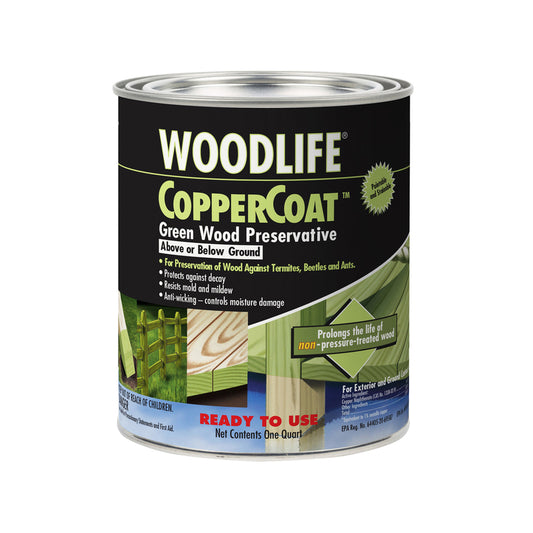 Woodlife CopperCoat Green Water-Based Wood Preservative 1 qt.