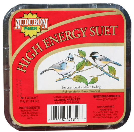 Audubon Park 51811 11 Oz High Energy Audubon Park Suet Cakes (Pack of 12)