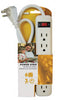 Prime 3 ft. L 6 outlets Power Strip White