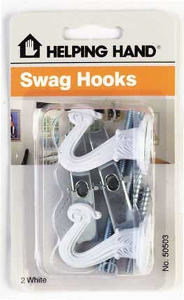 Helping Hand 50503 White Swag Hooks (Pack of 3)