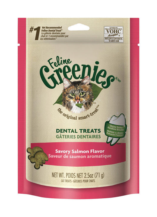 Greenies  Savory Salmon  Treats  For Cat 2.5 oz. 1 pk