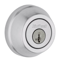 Kwikset SmartKey Satin Chrome Metal Gatelatch Deadbolt