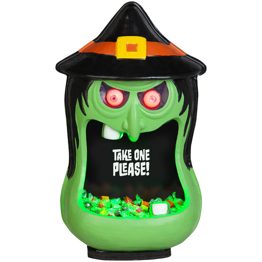 Gemmy Witch Candy Bowl Tabletop Dr